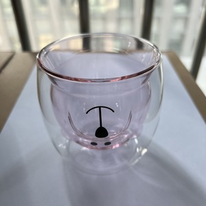 Cốc Cà Phê Thủy Tinh Hình Gấu Siêu Dễ Thương Cốc Thủy Tinh Hai Lớp Để Làm Quà Tặng Ngày Lễ Tình Nhân Và Sinh Nhật - Product Image 2