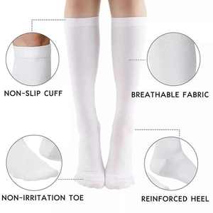 Bán Buôn Phụ Nữ Tùy Chỉnh Đầu Gối Vớ Cao Nhà Sản Xuất Bình Thường Số Lượng Bông Nén Đùi Vớ Cao Sản Xuất Tại Trung Quốc - Product Image 2