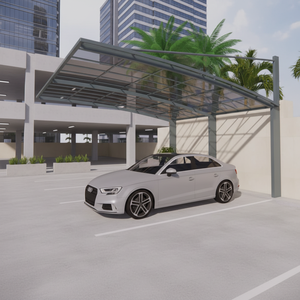 Cobertura de alumínio para <span class=keywords><strong>carport</strong></span> à prova de ferrugem, à prova d'água, à prova de vento, com policarbonato. - Product Image 1