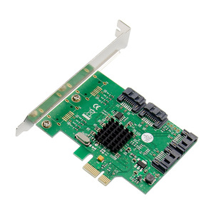 PCI Express X1 <span class=keywords><strong>Marvell</strong></span> 88se9215 Chipset 4-Port <span class=keywords><strong>SATA</strong></span> III Bộ điều khiển 6Gbps máy chủ lưu trữ mở rộng thẻ trong kho - Product Image 2