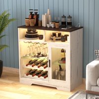Armoire de bar éclairée de luxe moderne Mobilier de maison pour l'affichage du salon Stockage en bois des boissons alcoolisées et du vin