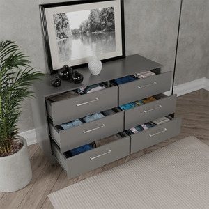 OEM Rattan Wooden Panel Living Room Furniture 6 Drawer <strong>Chest</strong> <strong>Storage</strong> - Product Image 6