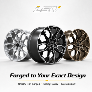 LS8186 5x120 ET20 ET35 ล้อแม็กซ์ฟอร์จ 18 19 20 นิ้ว ขายดี มีจำนวนจำกัด สีดำ ขอบดำลายตาข่าย - Product Image 5