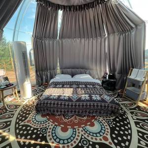 Dôme géodésique haut de gamme pour maison conteneur, tente <span class=keywords><strong>bulle</strong></span> pour resorts de glamping, salle en verre gonflable haut de gamme pour l'éco-tourisme de luxe - Product Image 6