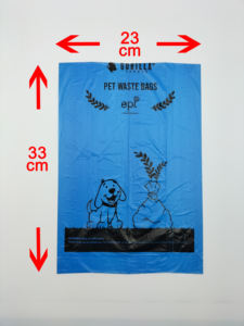 Customizable <b>Blue</b> 2-<b>Roll</b> Rectangle Shaped Plastic Dog Poop Bags Eco-Friendly Customizable Plastic Bags - Product Image 6