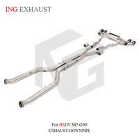 Nouvel échappement ING pour BMW M5 G90 2025+ en acier inoxydable SS304 avec valves, silencieux et télécommande – Pièces automobiles