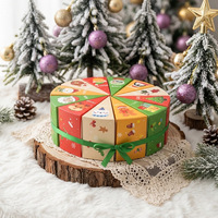 12 boîtes cadeaux vides en papier artistique pour calendrier de l'avent de Noël, boîtes surprises pour cadeaux de fête de Noël (12 pièces/paquet)
