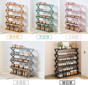 למעלה 3 tier מותאם אישית נייד אין הרכבה מתקפל עיצובים מדהים סלון עץ במבוק פנל מדפי נעליים עבור בית - Product Image 5