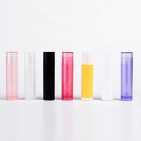 Récipient de baume à lèvres cosmétique de marque privée 4g 5g Tube de baume à lèvres en plastique blanc clair noir