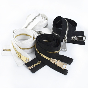 Meetee A3-6 5 # noir blanc 60/70/80/90/100/120/150cm de longueur doudoune simple Double <span class=keywords><strong>fermeture</strong></span> <span class=keywords><strong>éclair</strong></span> en alliage ouvert - Product Image 1