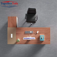 Escritorio de Oficina Moderno, Lujoso, Económico y Duradero de Madera Sólida para Directores Ejecutivos, Gerentes y Familias, Ideal para Oficinas