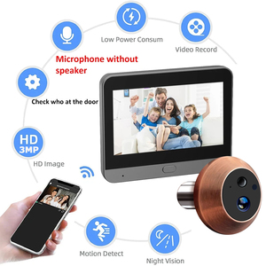 3MP Mini spy Door chuông Alexa Google giọng nói IR tầm nhìn ban đêm 140 ° phát hiện chuyển động một cách liên lạc cửa kỹ thuật số máy ảnh Đối với trang chủ - Product Image 6