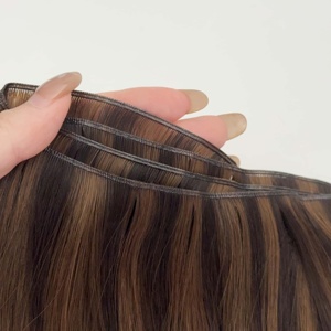 Extensiones de Cabello Ondulado Genius Weft Brasileño y Ruso de Venta Caliente para Extensiones de Cabello Natural - Product Image 5
