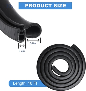 Flexibele Pvc/Epdm Auto Deur Rubberen Afdichting <span class=keywords><strong>Strip</strong></span> Trim Met Zijlamp Voor Auto 'S, Boten, Rvs, Vrachtwagens, Auto Weer Striping Rand Protector - Product Image 2