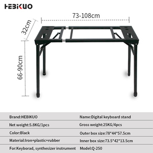 HEBIKUO Q250 Heavy-Duty Electric Digital Piano <strong>Synth</strong> Holder <strong>Stand</strong> Adjustable Keyboard <strong>Stand</strong> - Product Image 2