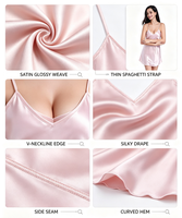 Baju Tidur Wanita Dewasa Bermotif 100% Sutra Satin Lingerie Seksi Pakaian Tidur Pink Musim Dingin Musim Panas