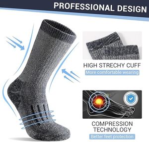 <strong>Men</strong> Merino <strong>Wool</strong> <strong>Socks</strong> Cushioned Trekking Cycling Work Outdoor Hiking <strong>Men</strong> Sports <strong>Socks</strong> - Product Image 3
