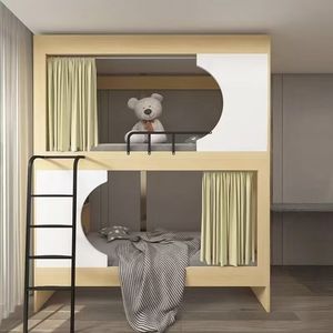 Lit superposé en bois robuste et moderne pour auberge, dortoir, hôpital, <span class=keywords><strong>logement</strong></span> étudiant - Product Image 1