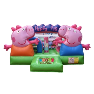 Castello Gonfiabile Commerciale Popolare a Forma di Maialino Rosa per Bambini, Castello Rimbalzante <span class=keywords><strong>con</strong></span> Personaggi dei Cartoni Animati e Percorso a <span class=keywords><strong>Ostacoli</strong></span> in Vendita - Product Image 1