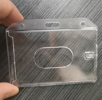 Porte-badge et porte-carte d'identité en plastique rigide PC pour le personnel de bureau, porte-carte d'identité transparent pour entreprise