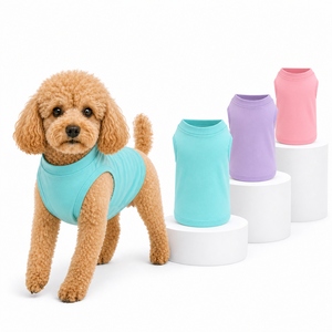 Solid Color Cotton Dog Coat Breathable Leisure Style All Seasons Pet <b>Clothes</b> <b>for</b> Dogs - Product Image 1