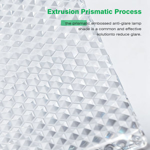 Plastik-Deckenleuchtenabdeckungen Transparente Prismatische Diffusor-Lampenschirmabdeckung - Product Image 2