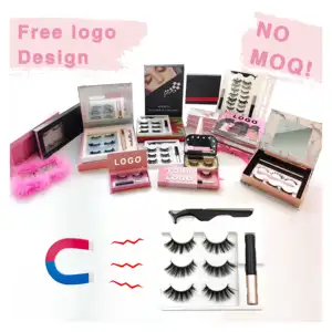 Magnetic Eyelash Vendor Customized Boxes Top Quality 5 10 Magnets Private Label Magnetic Eyelashes And Eye Liner Set