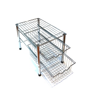 Tủ Trượt Giỏ Organizer Ngăn Kéo Chrome Kéo Ra Lưu Trữ Dây Giỏ Bin - Product Image 1