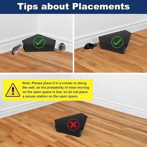 Estación de Cebo para Ratones con Llaves, Estación de Cebo para Ratones Recargable para Exteriores, Estación de Veneno Reutilizable para Ratones y Ratas Pequeñas - Product Image 3