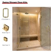 Charnière de salle de bain réglable en acier inoxydable 304 avec plaque arrière décalée, 90° °   Charnière de douche pour verre trempé de 8 à 12 mm