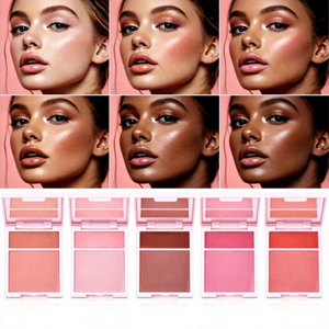 Beste Geperste Poeder Vegan Make-up Palette met <span class=keywords><strong>Blush</strong></span> op Bedrukt Logo Langdurige Rode Wangen Crème <span class=keywords><strong>Blush</strong></span> Palette Private Label - Product Image 3