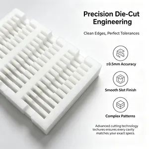 Custom <b>Shaped</b> <b>Foam</b> Inserts Sponge Packaging 18-30kg/m³ Shockproof <b>Foam</b> Liner <b>For</b> Tool Case 3-5 Working Days Lead Time - Product Image 4