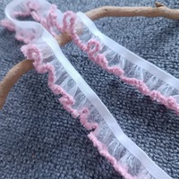 Bande de 2,0 cm en fibre de verre avec bordure en velours pour la décoration artisanale DIY, vêtements, sous-vêtements, bandeaux, accessoires, dentelle élastique