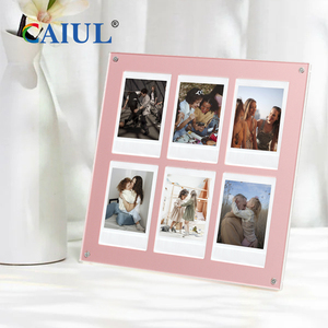 Nhà Máy Bán buôn 3 inch kim loại máy tính để bàn khung ảnh 6 Pocket Acrylic hiển thị cho Fujifilm Instax Mini 12/11/Evo hình ảnh - Product Image 4