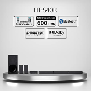 ระบบสมาร์ทโฮม Black Son HT-S40R 5.1ch พร้อมลำโพง Dolby Audio ด้านหลัง ระบบอัตโนมัติในบ้านอัจฉริยะ ซาวด์บาร์ Soni - Product Image 4