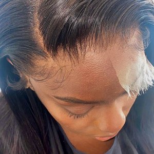 Cheveux humains vierges bruts à cuticules alignées, Frontal en dentelle HD 13x4 pré-épilé avec baby hair, Closure en dentelle HD 5x5 - Product Image 1