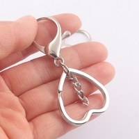 Offre Spéciale – Mousqueton en Métal Fantaisie avec Anneau Porte-clés en Forme de Cœur pour Accessoires de Porte-clés