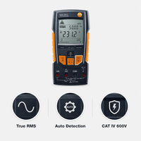 Multimeter Digital TRMS Profesional 600V AC/DC Penguji Tegangan dengan Pengukuran Suhu Tipe K untuk Inspeksi Listrik