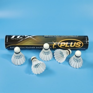 Pluma de bádminton <span class=keywords><strong>TCX</strong></span> PLUS de primera calidad con plumas de ganso y corcho natural, nuevo modelo de pluma de bádminton <span class=keywords><strong>TCX</strong></span> - Product Image 1