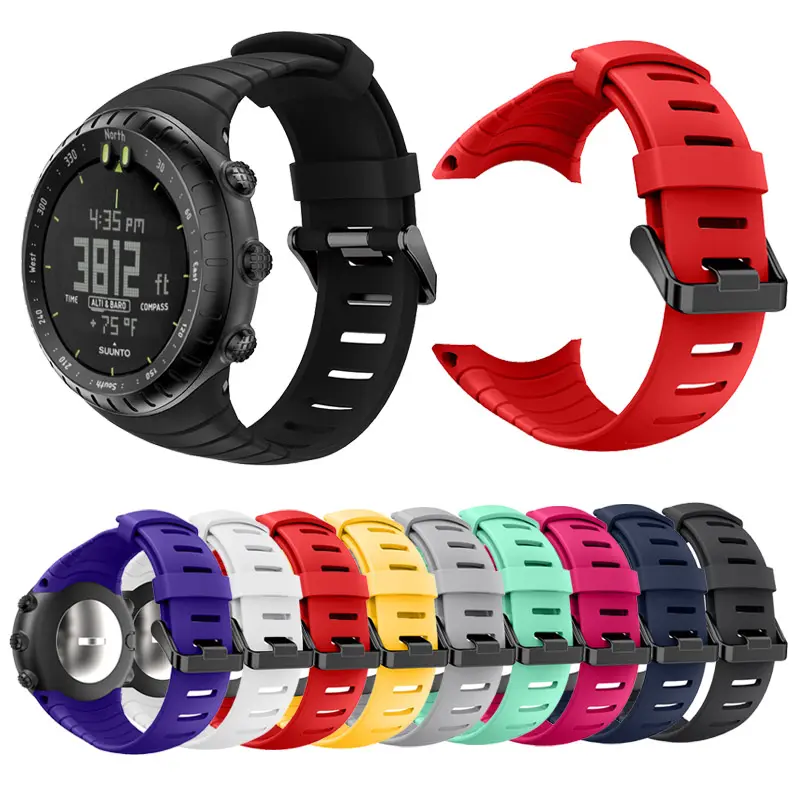 Soft Silicone Strap for Suunto Core Watch Band Watch Bracelet Replacement Wristband for Suunto Core Smart Watch