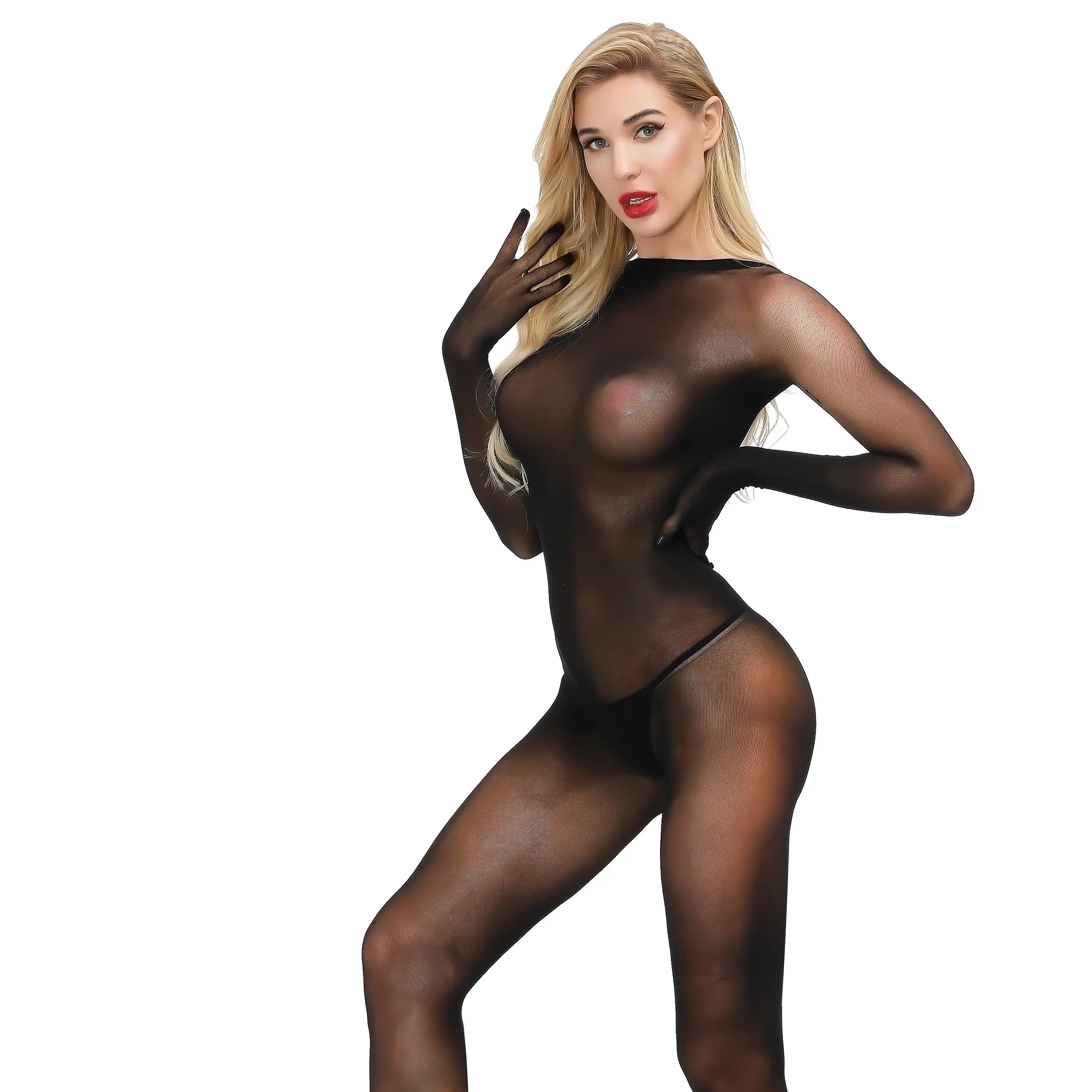 Factory Production Seamless Body Stocking With Five Fingers For Woman
