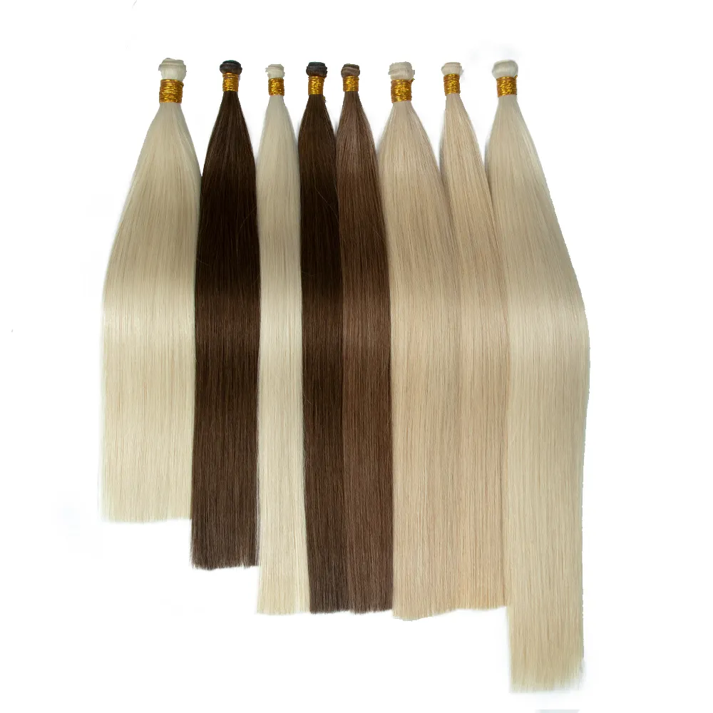 Super High Quality 100% Raw Genius Weft Hair Extensions 12A Double Drawn Virgin Genius Weft