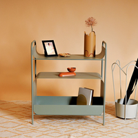 Bony Shelf Unit Table console en métal incurvé inspiré des bonbons et chariot de bar, fait à la main