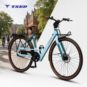 Vélo électrique de ville TXED, moteur 36V 250W, batterie lithium 10.4Ah, transmission par courroie 700C, capteur de couple, freins à <span class=keywords><strong>disque</strong></span>, vélo électrique à cadre basse - Product Image 1