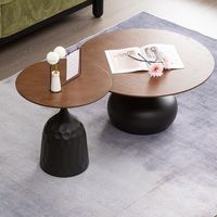 Table basse ronde en métal style crème nordique, design coordonné, pour salon, usage domestique, ensemble complet, minimaliste, moderne et tendance