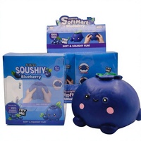 Produit phare : Squishy anti-stress personnalisé de bureau, 14 cm, parfumé à la myrtille, doux, extensible et compressible, pour la relaxation et le jeu sur table