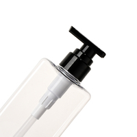 Flacon pompe rechargeable de 150 ml et 300 ml pour gel douche, après-shampoing, lotion, en PETG carré, avec logo personnalisé et impression sérigraphique