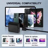 Chargeur Super Rapide Original 45W PD 45W pour Charge Rapide Adaptative pour S24 Ultra S23 S22 S21 Note 10 Note 20 Plus USB-C