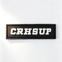 Patch en caoutchouc PVC avec logo en silicone 3D gaufré, personnalisé, à coudre ou thermocollant, pour vêtements, chapeaux, sacs, chaussures - Vente en gros usine