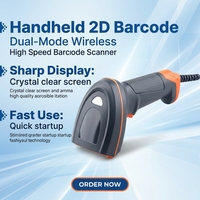 Lecteur de codes-barres portable USB 2D filaire OEM avec capteur CMOS pour entrepôt, supermarché, pharmacie